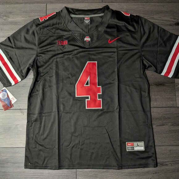 NCAA Other - Jeremiah Smith #4 Ohio State Buckeyes BLACKOUT Stitched Men's Jersey Adult Sizes